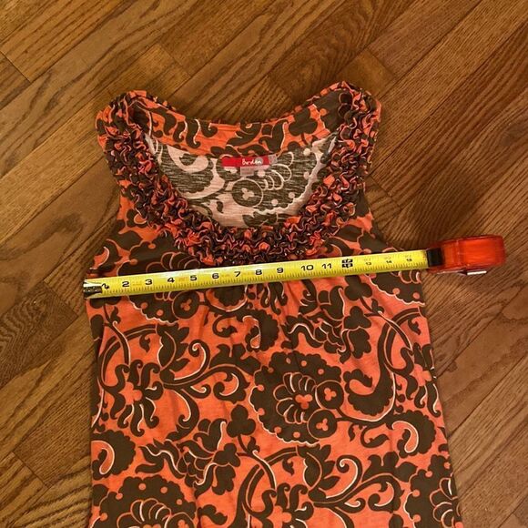 Boden summer dress sleeveless coral and browns size 2R - Picture 4 of 9